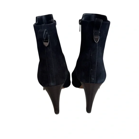 COACH WOMENS BLACK SUEDE JEMMA ANKLE BOOTIES HEEL US 10 EU 40 - Picture 4 of 12